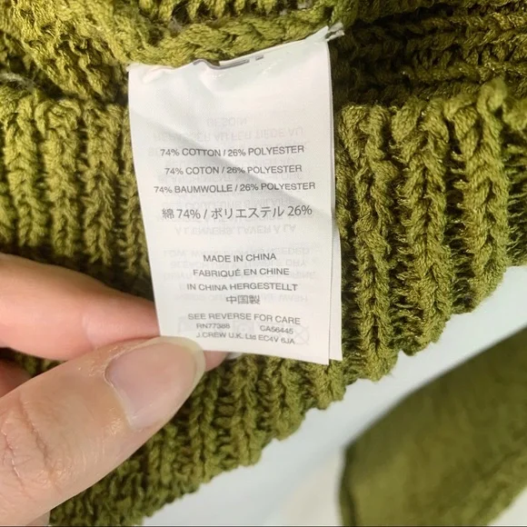 J. Crew flared sleeve swing green v-neck sweater - Picture 11 of 14